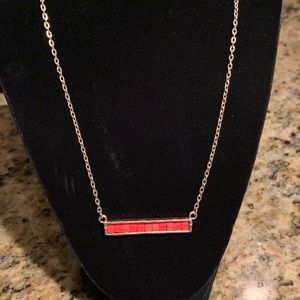 Red Bar Necklace